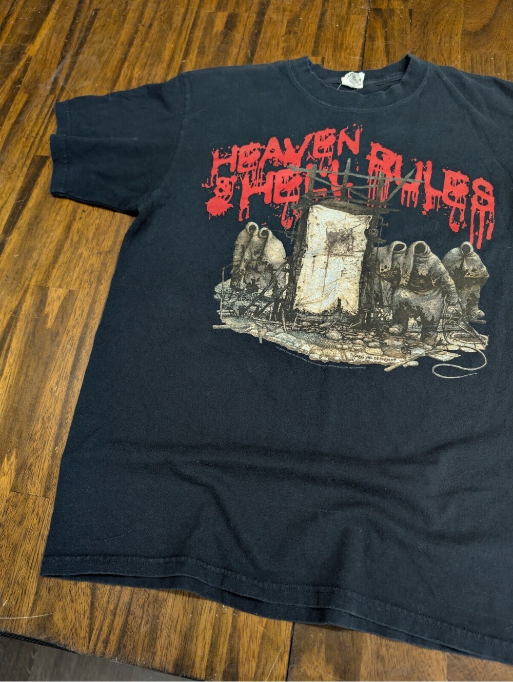 Heaven & Hell Rules 2007 Tour Shirt Anvil Black Large